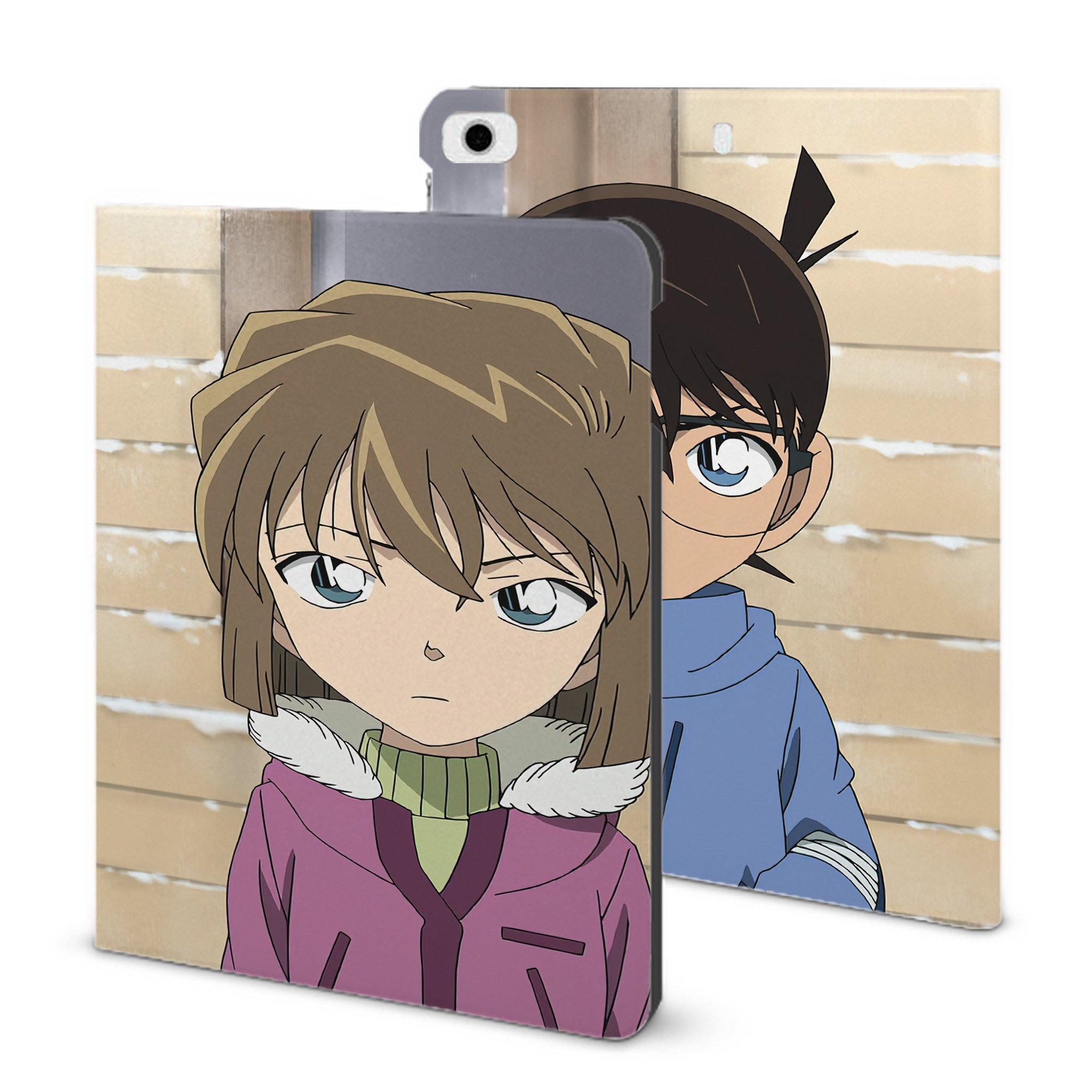 （画像用） 名探偵コナン Detective Conan IPad ケース ブック型 PUレザー TPU 耐衝撃 軽量 薄型 ペン収納なし 全面保護 IPad 各モデル対応
